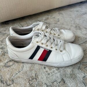 Tommy Hilfiger Women’s Signature Stripe Leather Sneaker